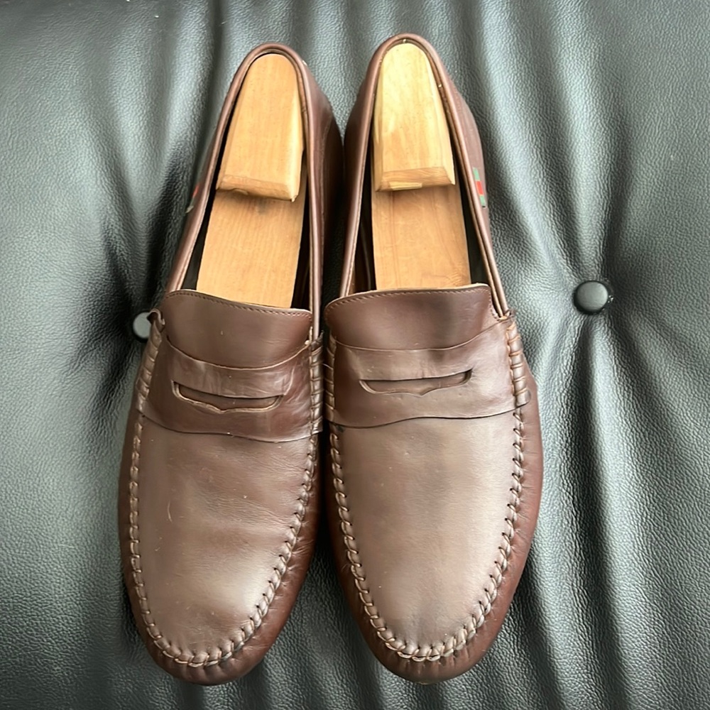 Gucci Men’s Penny Loafer Driver brown leather size 11